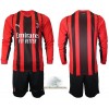 Officiële Voetbalshirt + Korte Broek AC Milan Thuis 2021-22 Lange Mouw - Kids